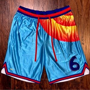 Nike LeBron Space Jam A New Legacy Tune Squad Blue Basketball Shorts Blue Orange